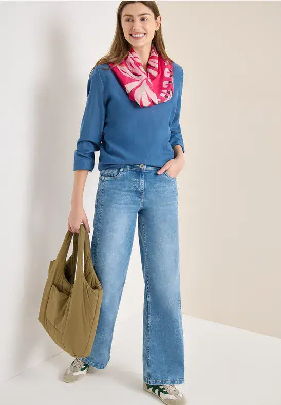 CECIL Foil Print  Loop Scarf | Beetroot 573085