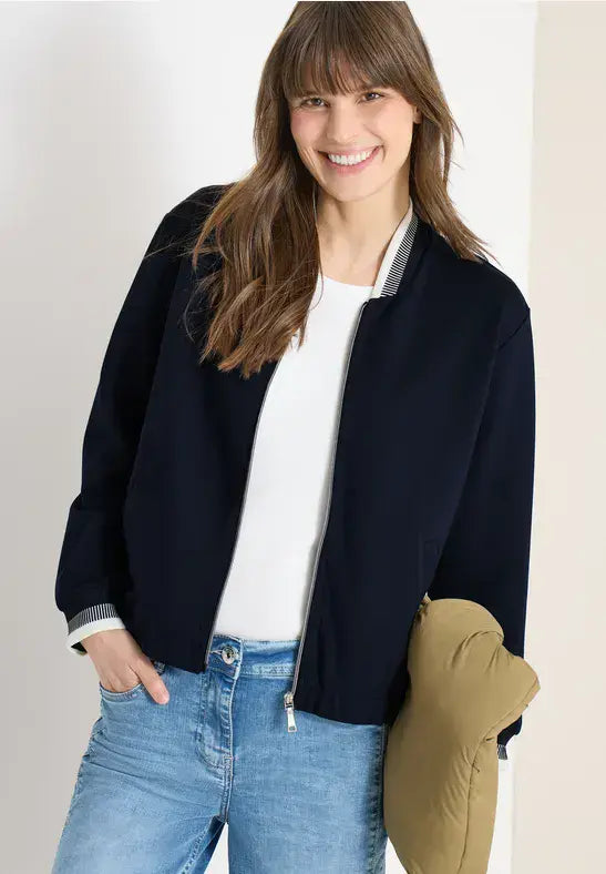 CECIL Jacket With Cuff Details| Universal Blue 324854