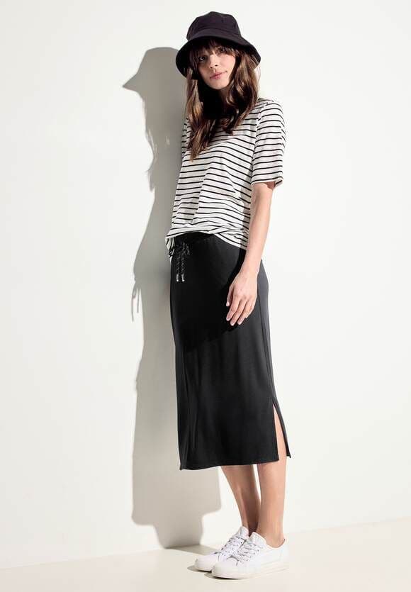 CECIL Jersey Midi Skirt  | Black 361493