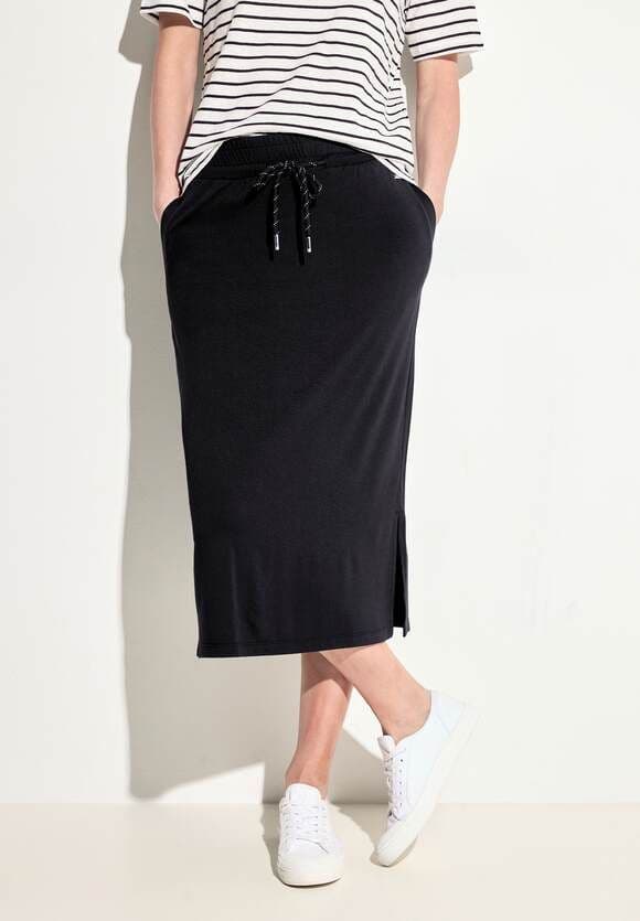 CECIL Jersey Midi Skirt  | Black 361493