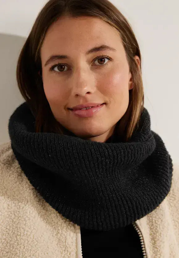 CECIL Knit Loop Scarf  |Black 572289