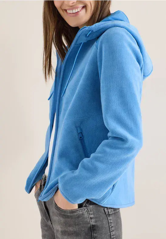 CECIL  Mat-mix  Fleece Jacket  | Blue 212917