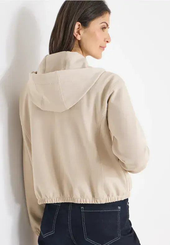 CECIL Modern Pique Blouson With Hood | Beige 212928
