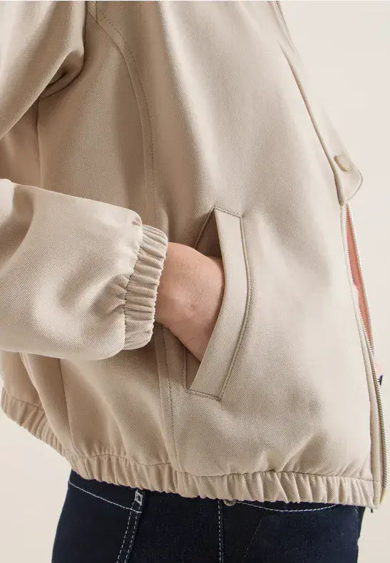 CECIL Modern Pique Blouson With Hood | Beige 212928