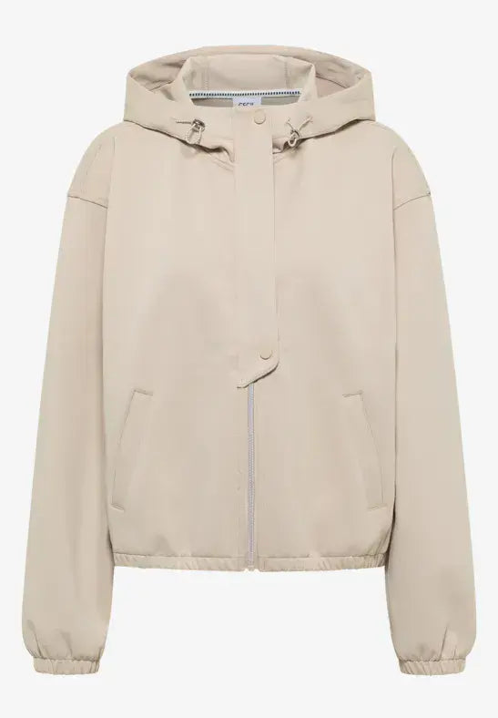 CECIL Modern Pique Blouson With Hood | Beige 212928