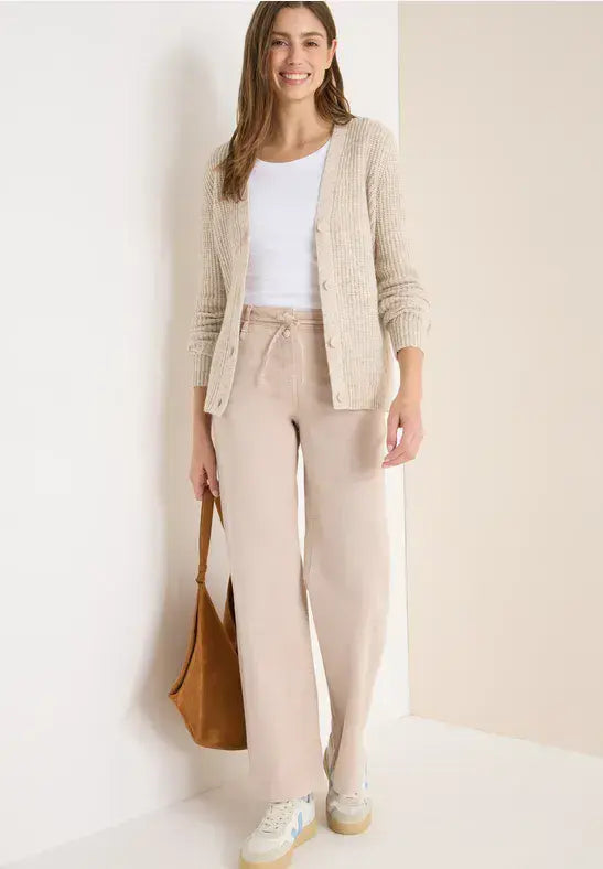 CECIL Neele Flare Jeans | Ecru 380085