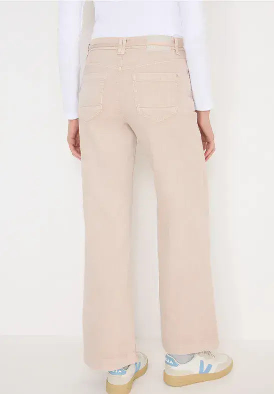 CECIL Neele Flare Jeans | Ecru 380085