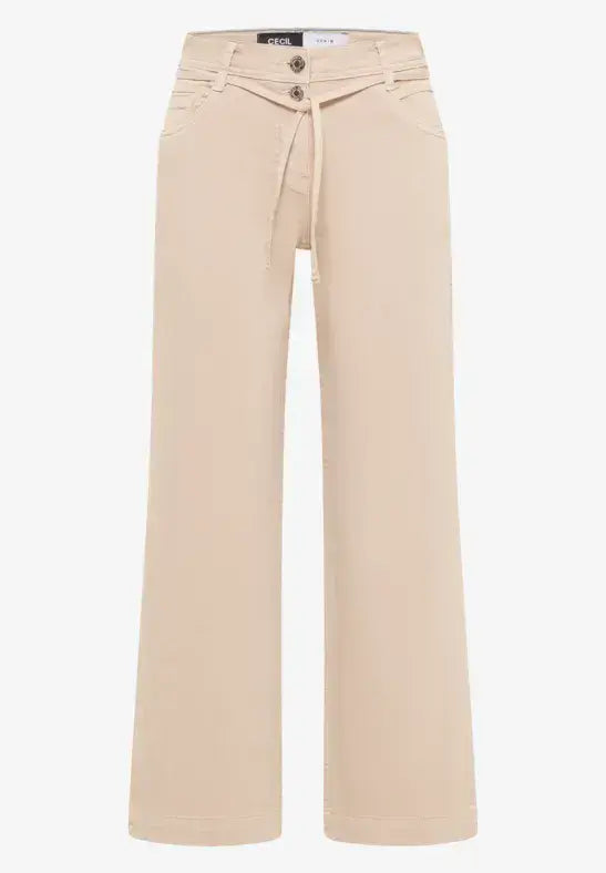 CECIL Neele Flare Jeans | Ecru 380085
