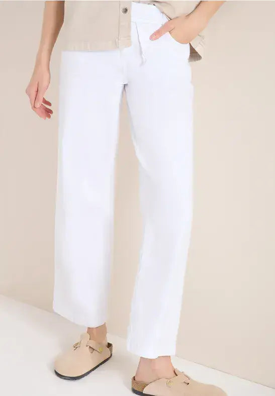 CECIL Neele Trousers | White 380672