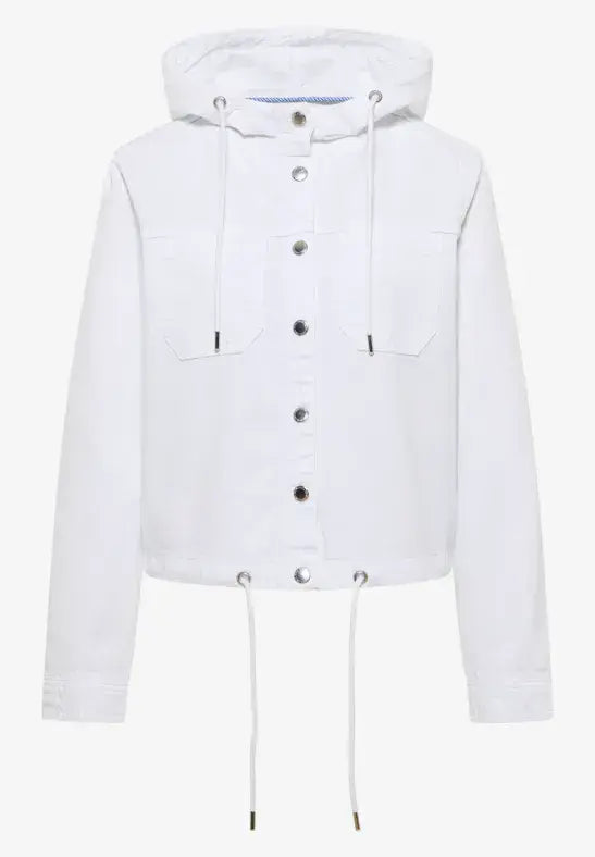 CECIL Over Shirt With Hood | White 212990