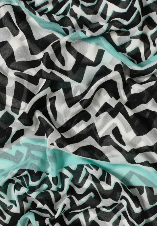 CECIL Print Loop Scarf | Blue 572978