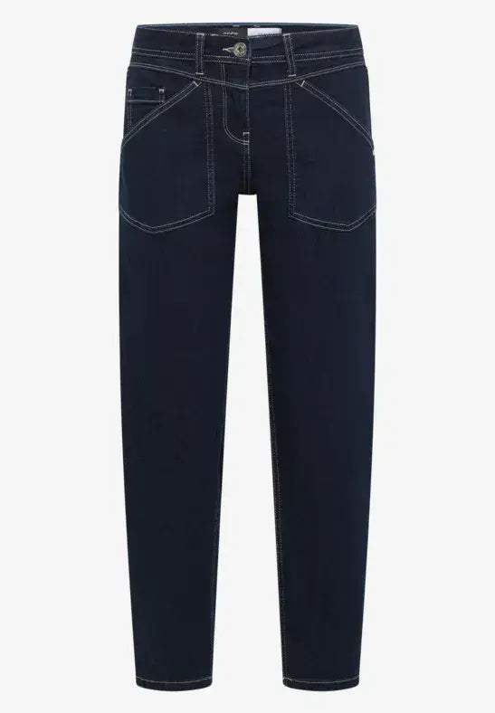 CECIL  Scarlett  Barrel Rinse Jeans |Washed Denim 380549