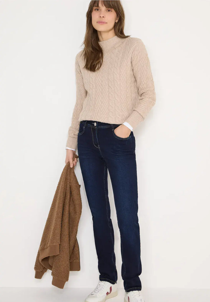 CECIL Scarlett Trousers | Dark Blue 380154