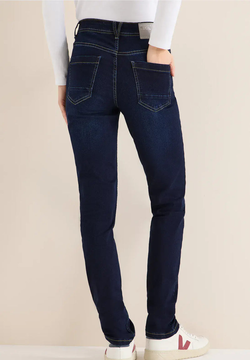 CECIL Scarlett Trousers | Dark Blue 380154