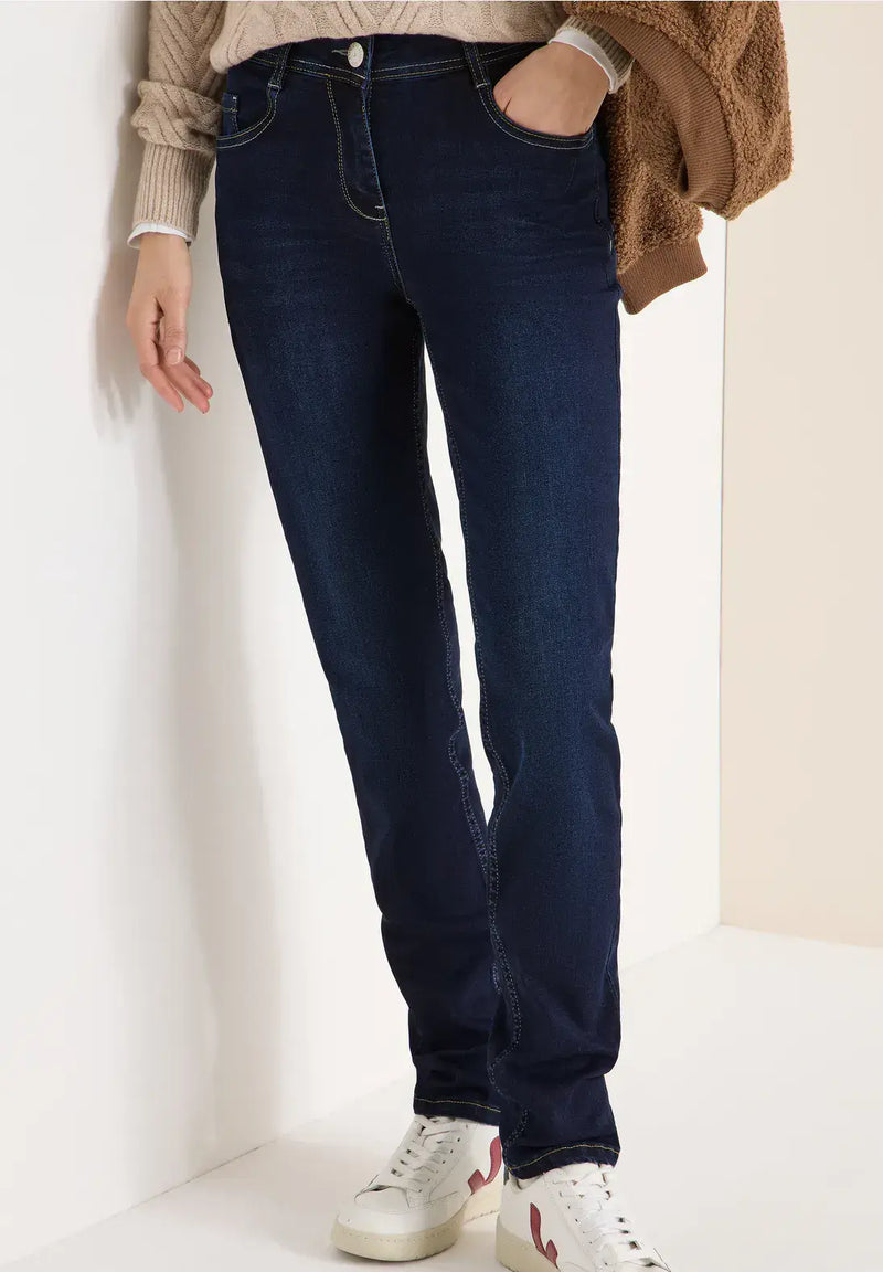 CECIL Scarlett Trousers | Dark Blue 380154