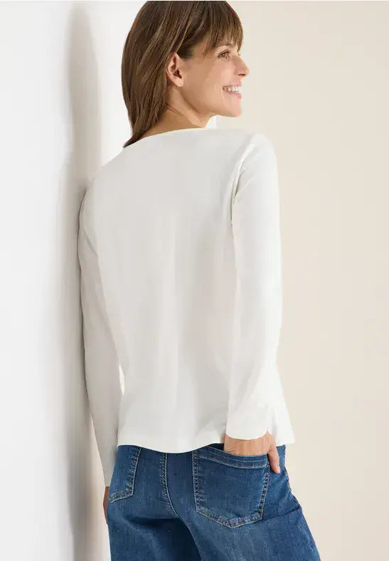 CECIL Shirt With  Gathering | Vanilla 324253