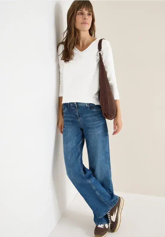 CECIL Shirt With  Gathering | Vanilla 324253