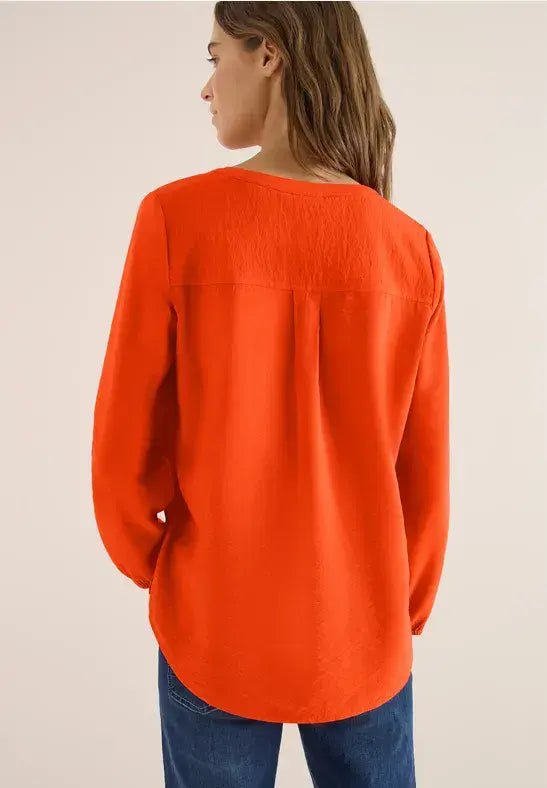 CECIL  Splitnck Blouse | Orange 346357