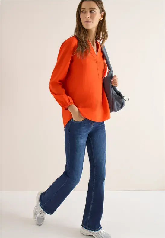 CECIL  Splitnck Blouse | Orange 346357