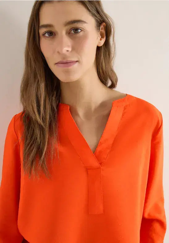 CECIL  Splitnck Blouse | Orange 346357