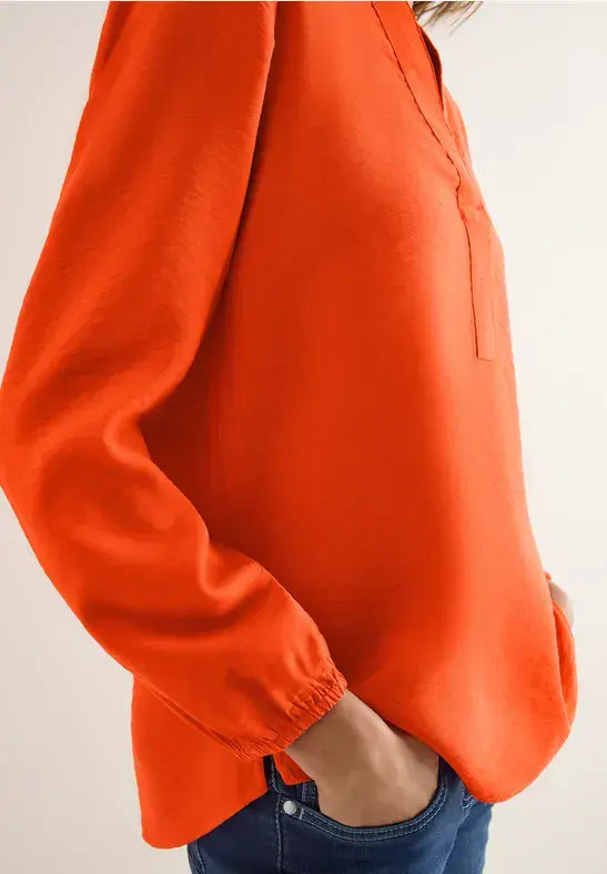CECIL  Splitnck Blouse | Orange 346357