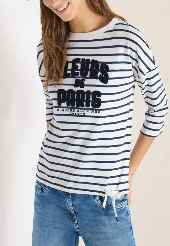 CECIL Stripe FP Shirt  | Blue 324830