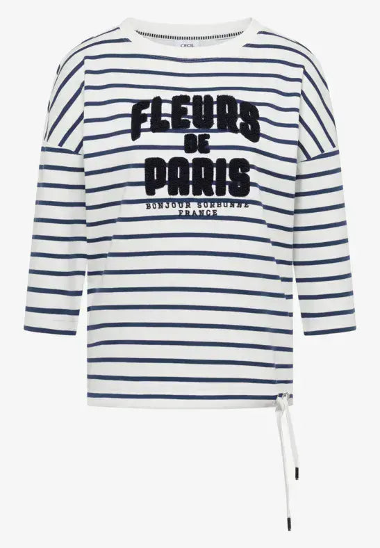 CECIL Stripe FP Shirt  | Blue 324830
