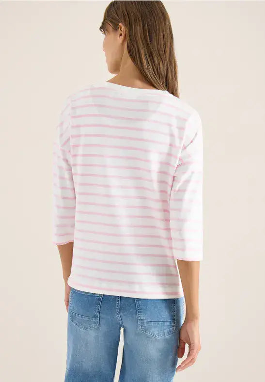 CECIL Stripe FP Shirt  | Rose 324830