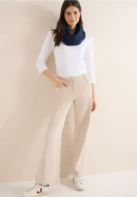 CECIL Stripe Loop Scarf | Denim Blue  573084