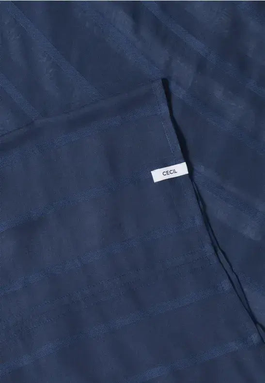 CECIL Stripe Loop Scarf | Denim Blue  573084