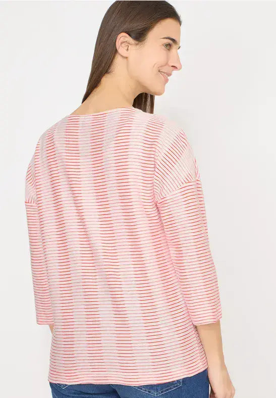 CECIL  Stripe Top | Tomato 324661
