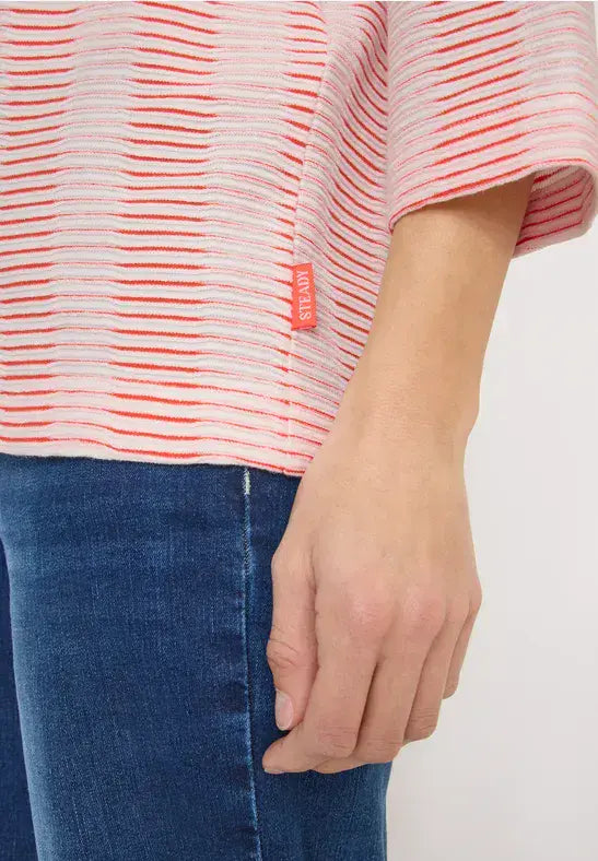CECIL  Stripe Top | Tomato 324661
