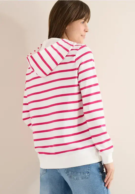 CECIL  Striped Hoody | Beetroot 303809