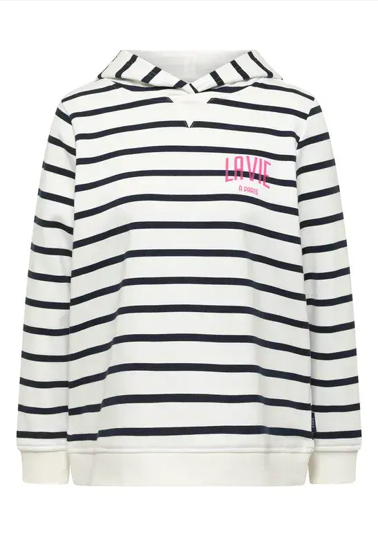 CECIL  Striped Hoody | Blue 303809