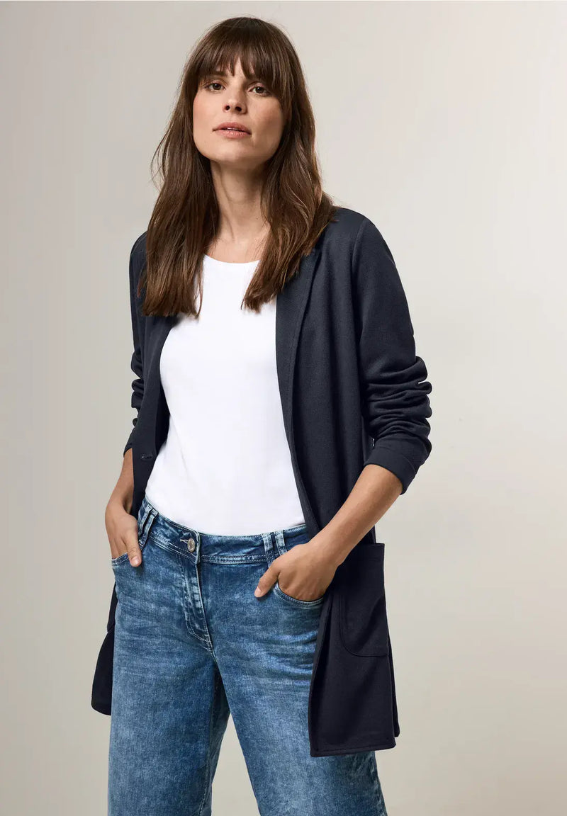 CECIL Structured  Long Blazer  | Universal Blue 212234