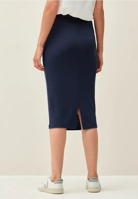 CECIL  Summer Knit Tube Skirt  | Navy 361757