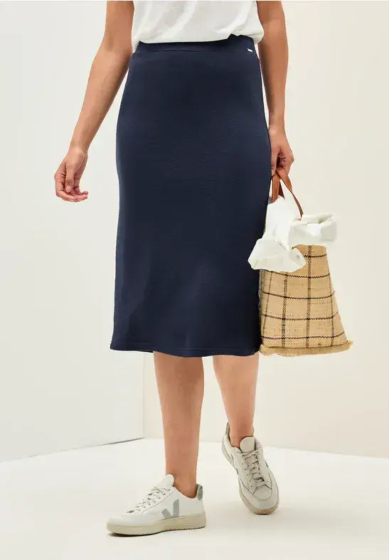 CECIL  Summer Knit Tube Skirt  | Navy 361757