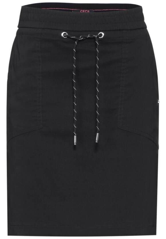 CECIL Summer Stretch Skirt | Black 361487