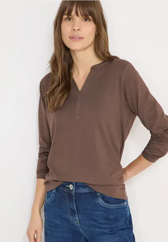 CECIL T-Shirt Tunic | Taupe 324552