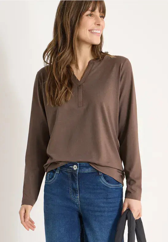 CECIL T-Shirt Tunic | Taupe 324552