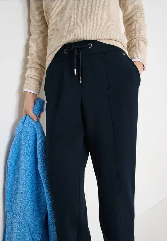 CECIL Tracey Silk Touch Trousers | Universal Blue 380550 28