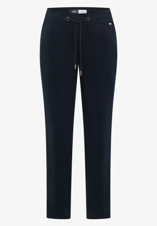 CECIL Tracey Silk Touch Trousers | Universal Blue 380550 28