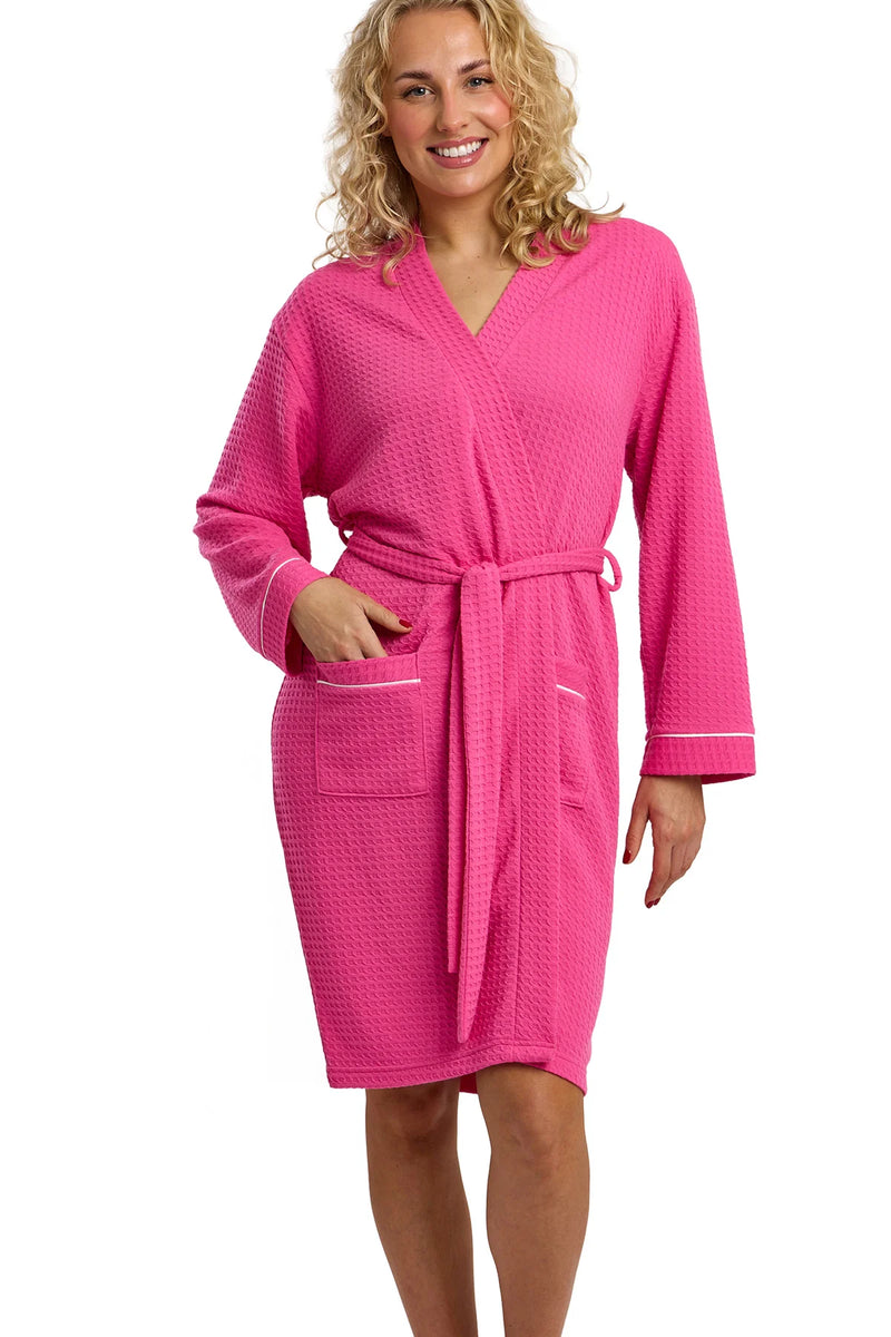 Indigo Sky Spa Robe Short Kimono Wrap | Cerise IN47528