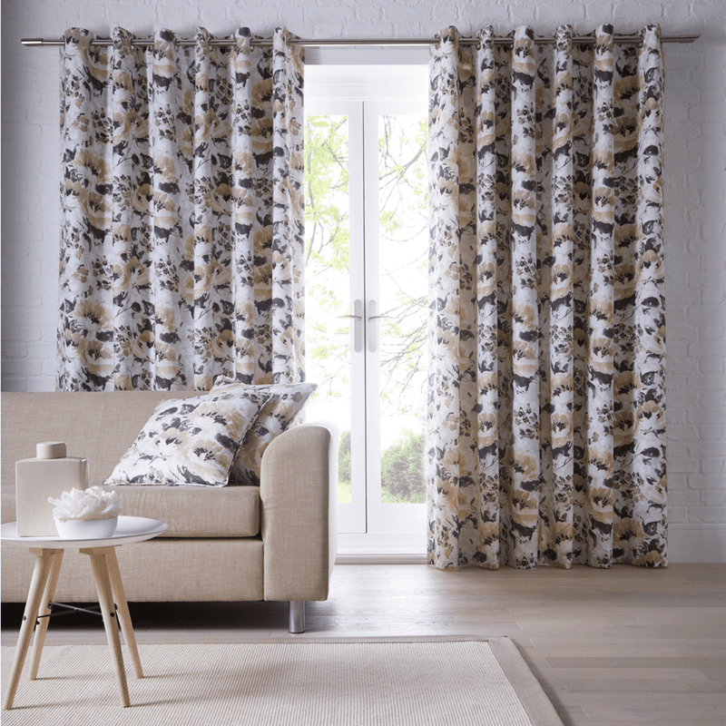 Chelsea Eyelet Curtains Ochre