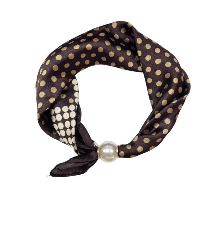 Best Angel Scarf with Pearls & Magnetic Closure | Chocolate BA4416_5