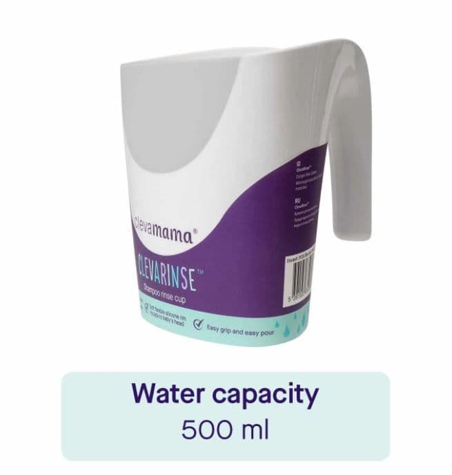 ClevaRinse Baby Bath Shampoo Rinse Cup Grey