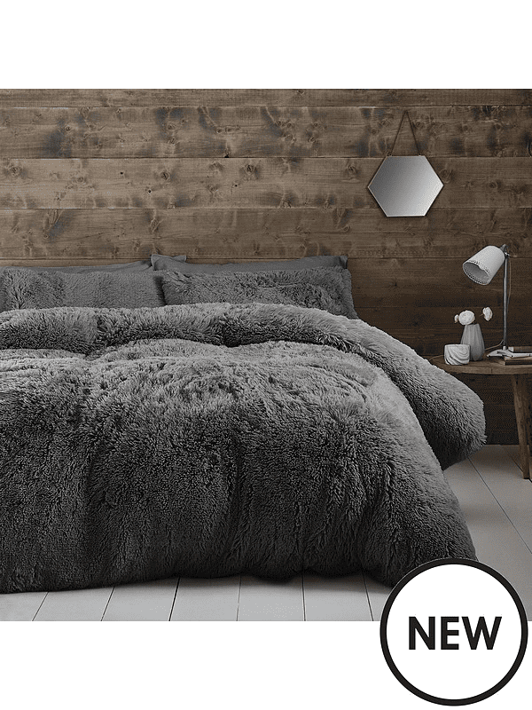 Cuddly Quilt Set Charcoal