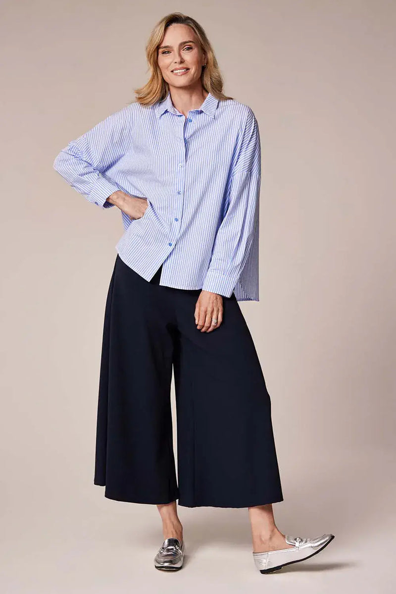 D.E.C.K BY DECOLLAGE Deck Blouse | Blue /White 20937