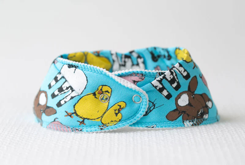 BabyBoo Fauna Farmyard Bandana Dribble Bib | Blue