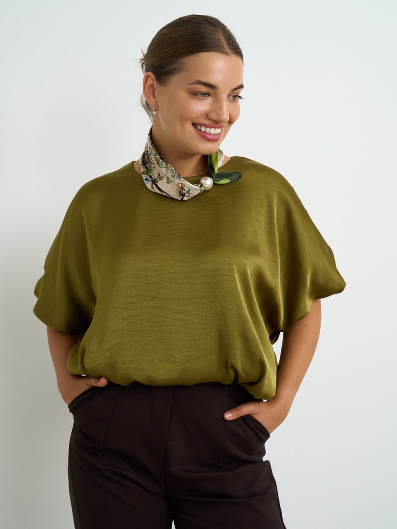 Kyla Bubble Top | Green 60715